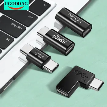 Parem Nurk 90 Kraadi USB-3.1 C-Tüüpi Adapter Naiste ja Meeste Converter 10 Gbps USB-K Tasuta Andmete Sünkroonimine Laiendamine Pistik Pistik