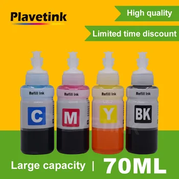 Plavetink Printeri Värvi Tint Täitke Kit 70ml Pudel Tint Epson T6641 T6642 T6643 T6644 Padrunid EcoTank L120 L1300 L386 L486