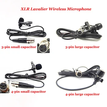 Professionaalne XLR Lavalier Traadita Mikrofon Rinnamikrofon Kondensaator Mikrofon 3-Pin ja 4-Pin Shure Traadita Keha-Pack Saatja