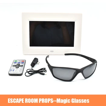 Põgeneda tuba prop Magic prillid kasutada hämmastav prillid, et leida nähtamatu vihjeid saladus koda tuba magic prop Väljumise Toa Omanik