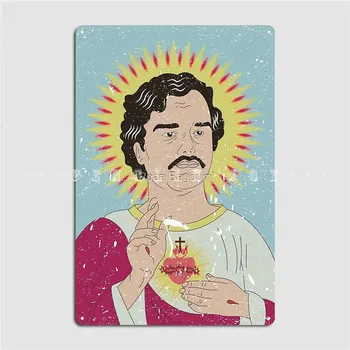 Saint Pablo Escobar Metallist Tahvel Plakat Kino-Elutuba, Elutuba Kohandatud Seina Decor Tina Märk Plakat