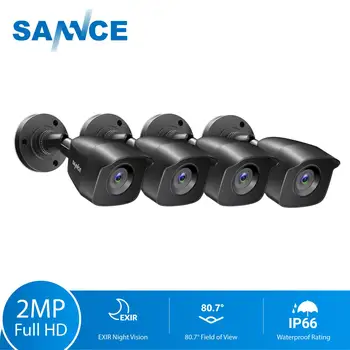 SANNCE 2MP 1080P HD Turvalisuse Järelevalve Süsteemi Kaamera IR-Cut Öise Nägemise helisalvestis Veekindel Korpus Kaamera Kit