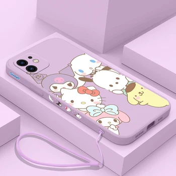 Sanrio cartoon keroppi Telefon Case For iPhone 14 13 12 11 Pro Max Mini X-XR, XS MAX SE 2020 8 7 Pluss kaelapaela kinnitamine Silikoonist Kate