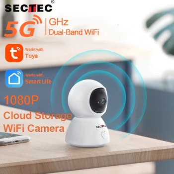 SECTEC Tuya Smart 5G, Wifi, Kaamera Koju turvakaamerad Traadita Ip Cam With Privacy Mode Laste Turvalisuse Kaitse