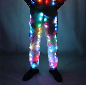Tantsimine LED-Pant Helendav Tantsu Kostüüm Kostüüm LED Jope Halloween Cosplay Kostüüm