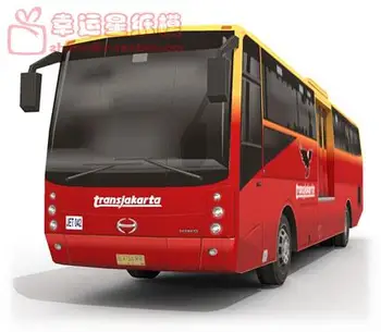 Transport Bussi-Transjakatta Punane Sinine 3D Paber Mudel DIY Käsitöö Papercraft