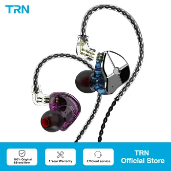 TRN ST1 1DD 1BA Hübriid Ear Kõrvaklapid HIFI DJ Monitor Töötab Sport Earplug Kõrvaklappidest Peakomplekt, Millel TRN Kirin MT1 MT3 ST5 BAX