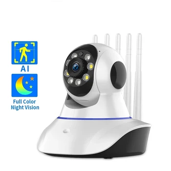 Turvalisus Wifi IP Kaamera 3MP Siseruumides Kodus Kaamera Värv Öise Nägemise Traadita Video Kaamera kaugjuhtimine Beebi Kaamera 360 Kraadi
