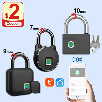 Tuya Smart Home Sõrmejälg Lock, Bluetooth Sõrmejälje Tabalukk Ukse Lukk IP65 Veekindel Võtmeta avamis-USB Laetav Maja Lukud