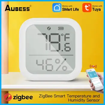 Tuya ZigBee sisetemperatuuri Jälgida Töötleja Smart Home APP Serveri Termomeeter Hygrometer Temperatuuri Ja Niiskuse Andur