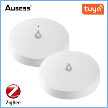 Tuya Zigbee Vee Sensor Smart Lekke Detektor Smart Home Üleujutuste Lekke Andur Häire Toetada Zigbee Gateway Smartthings Arukas Elu