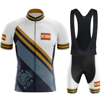 Täielik Jalgrattasõit 2023 Mtb Riided, Meeste Hispaania riigilipp Meeste Püksid Geel Jope Ühtne Jersey Mees Bike Riided Kostüüm Rinnatüki