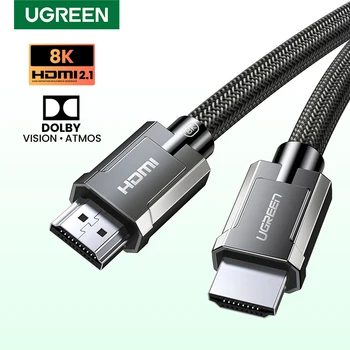 Ugreen 8K HDMI2.1 Kaabel Xbox X PS5 Xiaomi Mi Kast 8K/60Hz 4K/120Hz HDMI Cable Splitter Lüliti Kaabel 48Gbps HDR10+ HDMI Kaabel