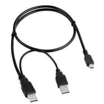 USB isane USB-mees /mini 5pin mees Y PC Laadija+Data SYNC Kaabel Juhe Iomega eGo USB 2.0-Kaasaskantav kõvaketas