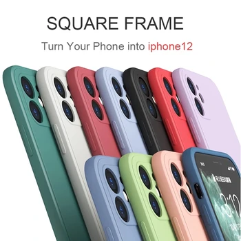 Uued Luksus Algse Ruudu Vedela Silikooniga Soft Case For iPhone 12 11 Pro X-XR, XS Max 7 8 6 6s Plus SE 2 12 Mini Telefoni Kate