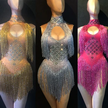 Uus Beyonce Naiste Ööklubi Kombekas Spandex, Veniv Hõbe Erisoodustuse Kleit Gogo Tantsija Kostüüm Tulemuslikkuse Kostüüm Naistele BL2125