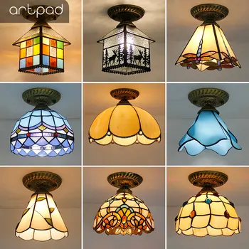 Vahemere Retro Vintage türgi Lae Lamp E27 Pirn Käsitöö Mosaiik Värviline Klaas, LED-Koridor, Rõdu, Sissepääs Kerge