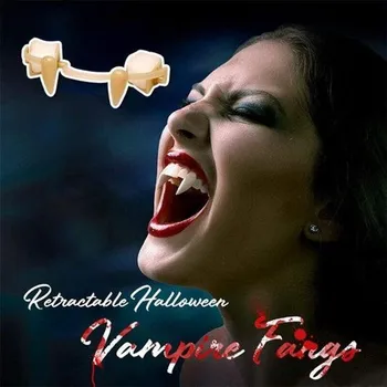 Vampire fangs ülestõstetav cosplay prop vale hammaste realistlik korduvkasutatavad halloween pool õudus teenetemärgi halloween sündmused