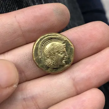 Vana-kreeka Mündid Jumalanna Athena Sõja Rüütel Müntide Kogumise Antiikmööbel Replica