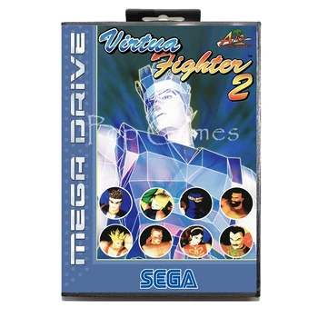 Virtua Fighter 2 Kasti 16 bit Sega MD Mängu Kaart Mega Drive jaoks Genesis Video Konsooli