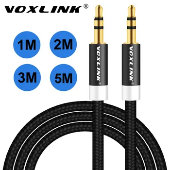 VOXLINK Audio Kaabel 1m/2m/3m 3,5 mm Aux Kõrvaklappide Kaabli Mees Mees Audio Kaabli Liin Auto iPhone MP3/MP4 Kõrvaklappide Kõlar