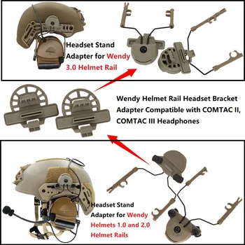 Wendy Taktikaline Kiiver Rail Mount for Tactical Kõrvaklappide COMTAC II III Airsoft Shooting Peakomplekt kuulmiskaitsevahendite Kõrvaklapid
