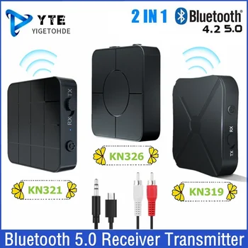 YIGETOHDE 5.0 Bluetooth-Vastuvõtja, Saatja, Heli Muusika Stereo Traadita BT 5.0 Adapter RCA-3,5 Mm AUX-Pesa Kõlar TV Auto PC