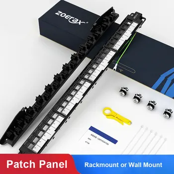 ZoeRax Rackmount või Wall Mount 24 Port Keystone Patch Panel (Tühi Laik, Paneel Keystone Tungrauad/Keystone Paneel)