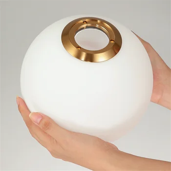 Ümmargune pall klaasist ripats lambivarju kõrge temperatuur plahvatus-tõend, mitte-deformeeritavad piimjas klaas palli laua lambivarju